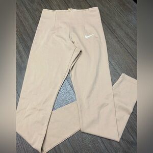 Nike embroidered-swoosh detail leggings pleated front size small